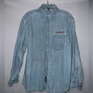 Vintage Firestone Denim Button-Up Shirt